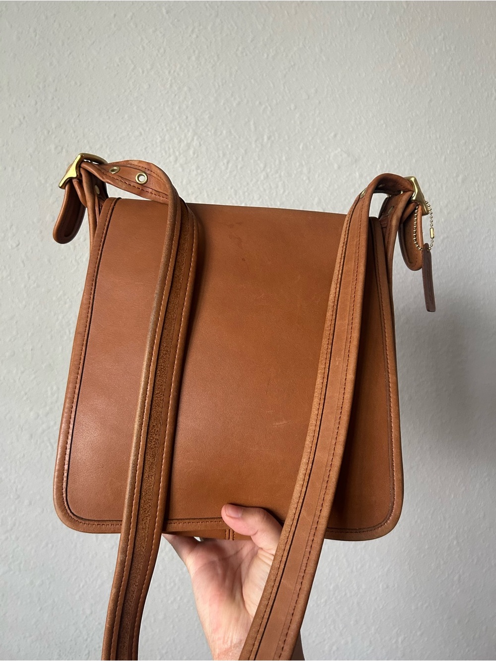 COACH 9144 Vintage Leather Shoulder Bag Camel Brown Authentic Crossbody - Picture 8 of 15